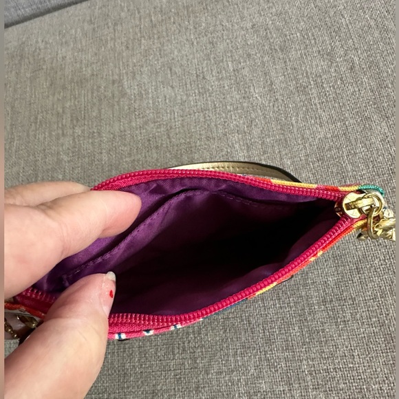 Coach Colorful Patterned Wristlet with Gold Accents - Picture 2 of 2